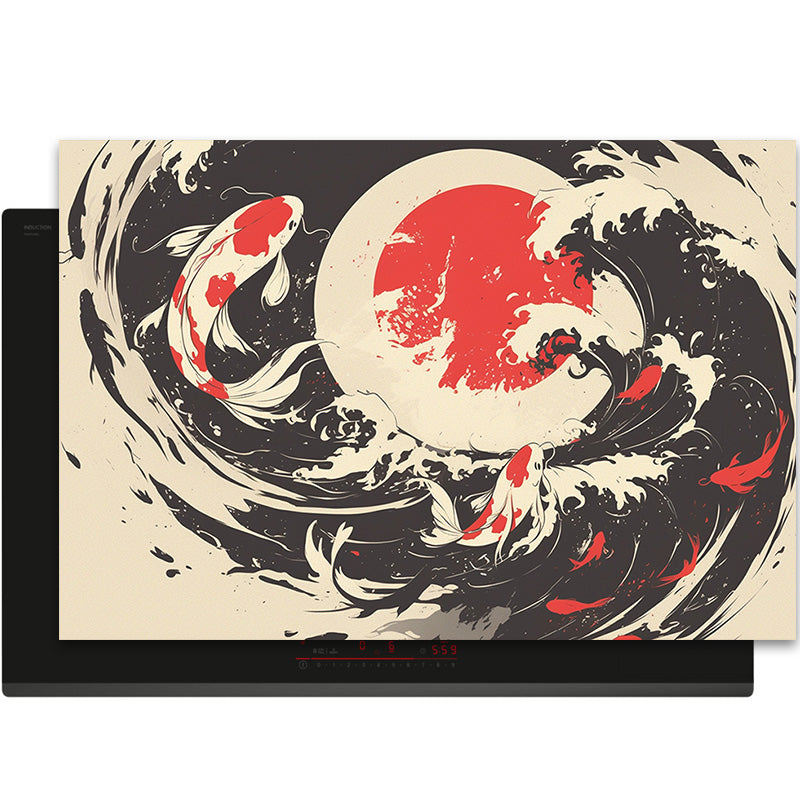 Herdabdeckplatte - Japandi - Koi Flow