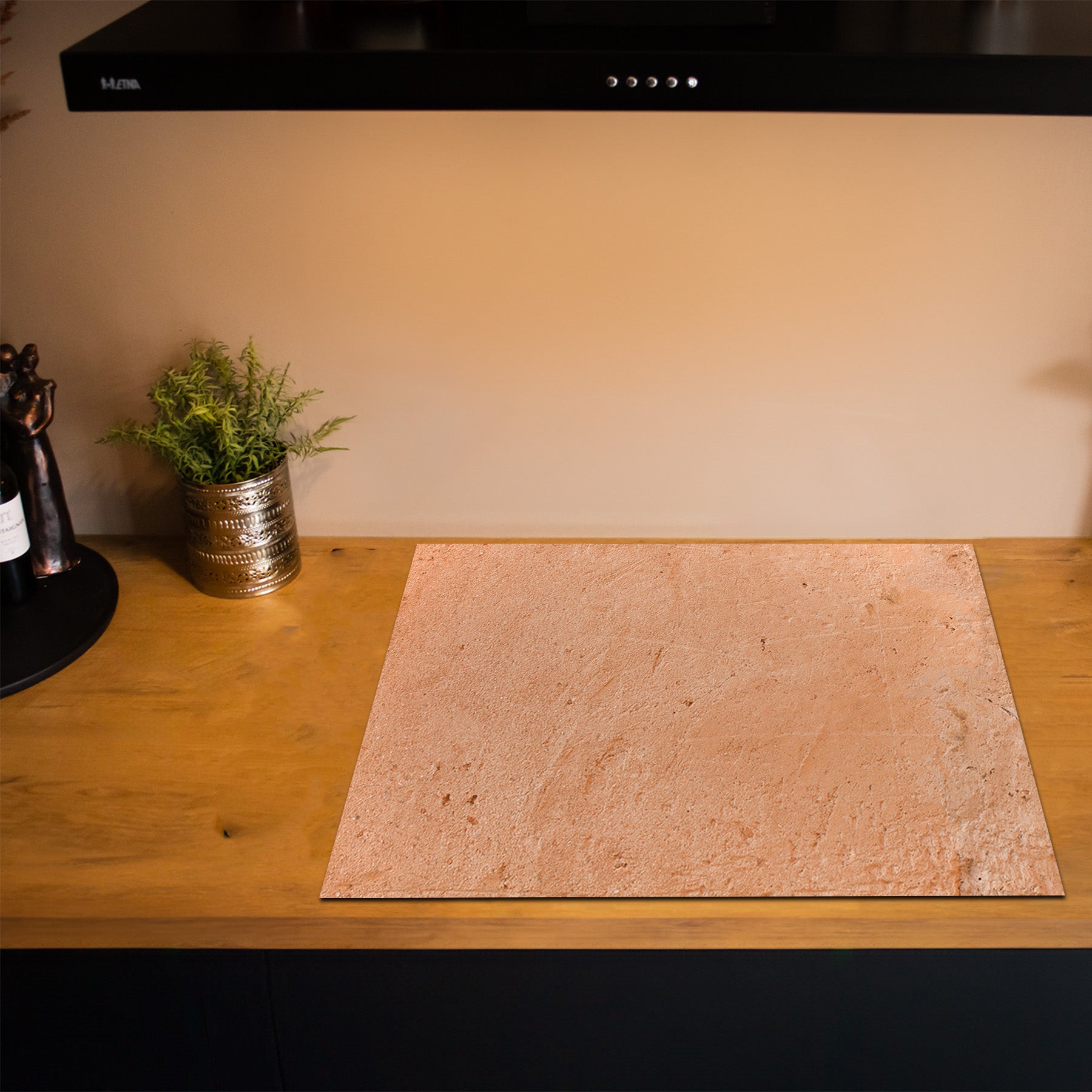 Protection induction - Abstrait - Motifs nervurés - Noir