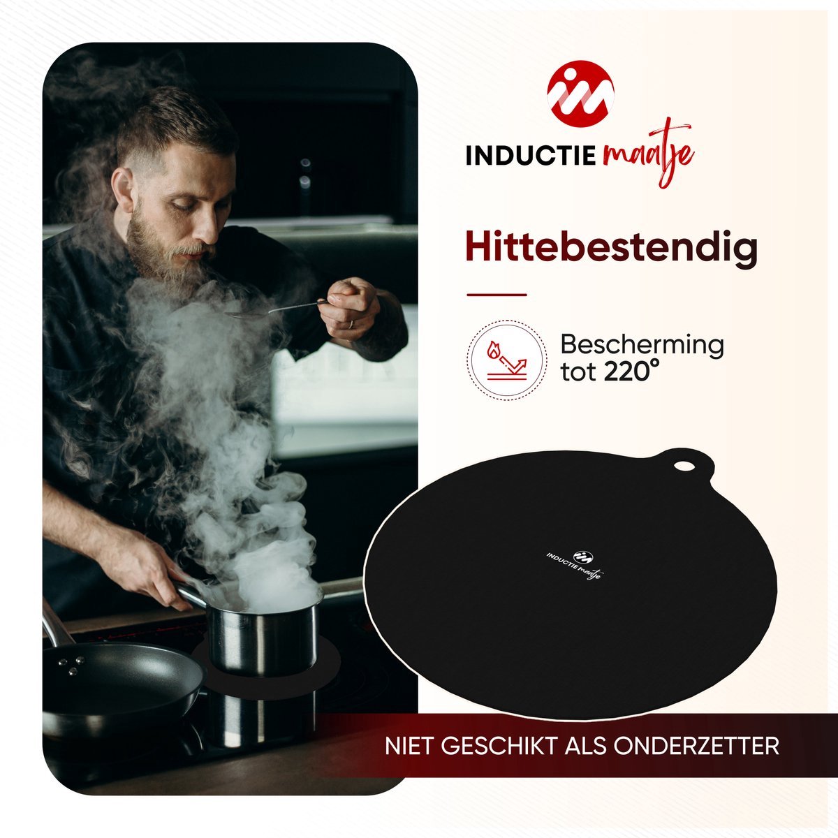 Inductie matjes set van 8 - Zwart - Alles in 1 - Actie