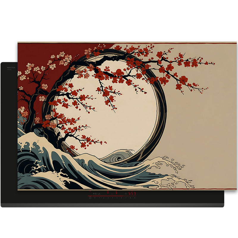 Inductiebeschermer - Japandi - Waves of Sakura