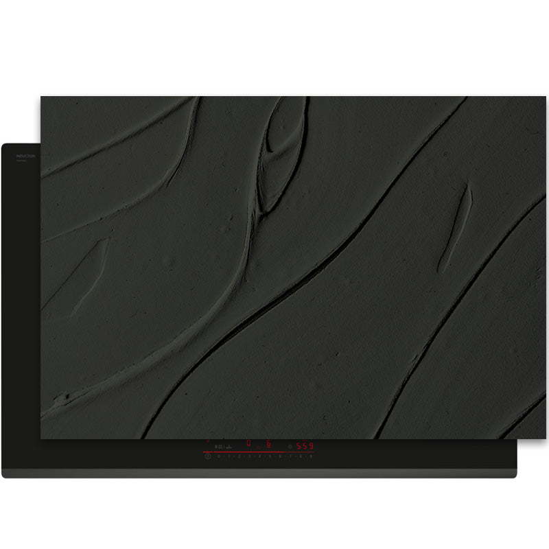 Inductiebeschermer - Minimal Texture - Houtskool Golf