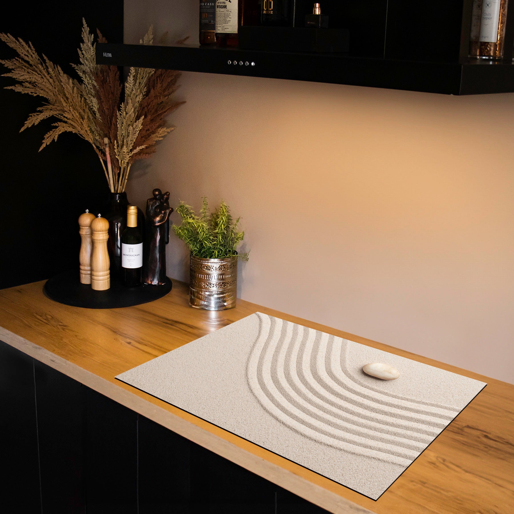 Inductiebeschermer - Japandi - Desert Waves