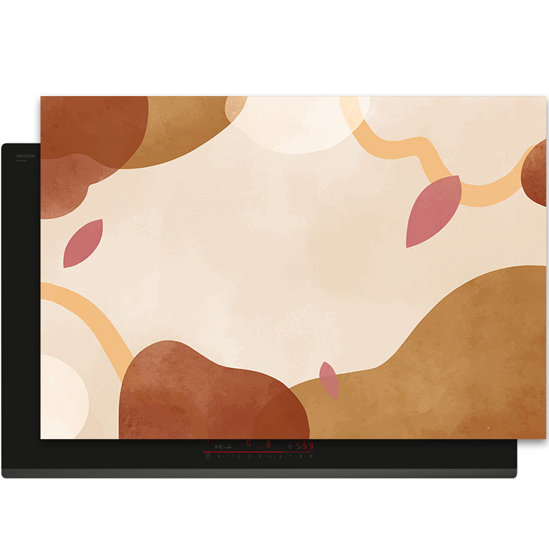 Protection induction - Abstrait - Motifs nervurés - Noir