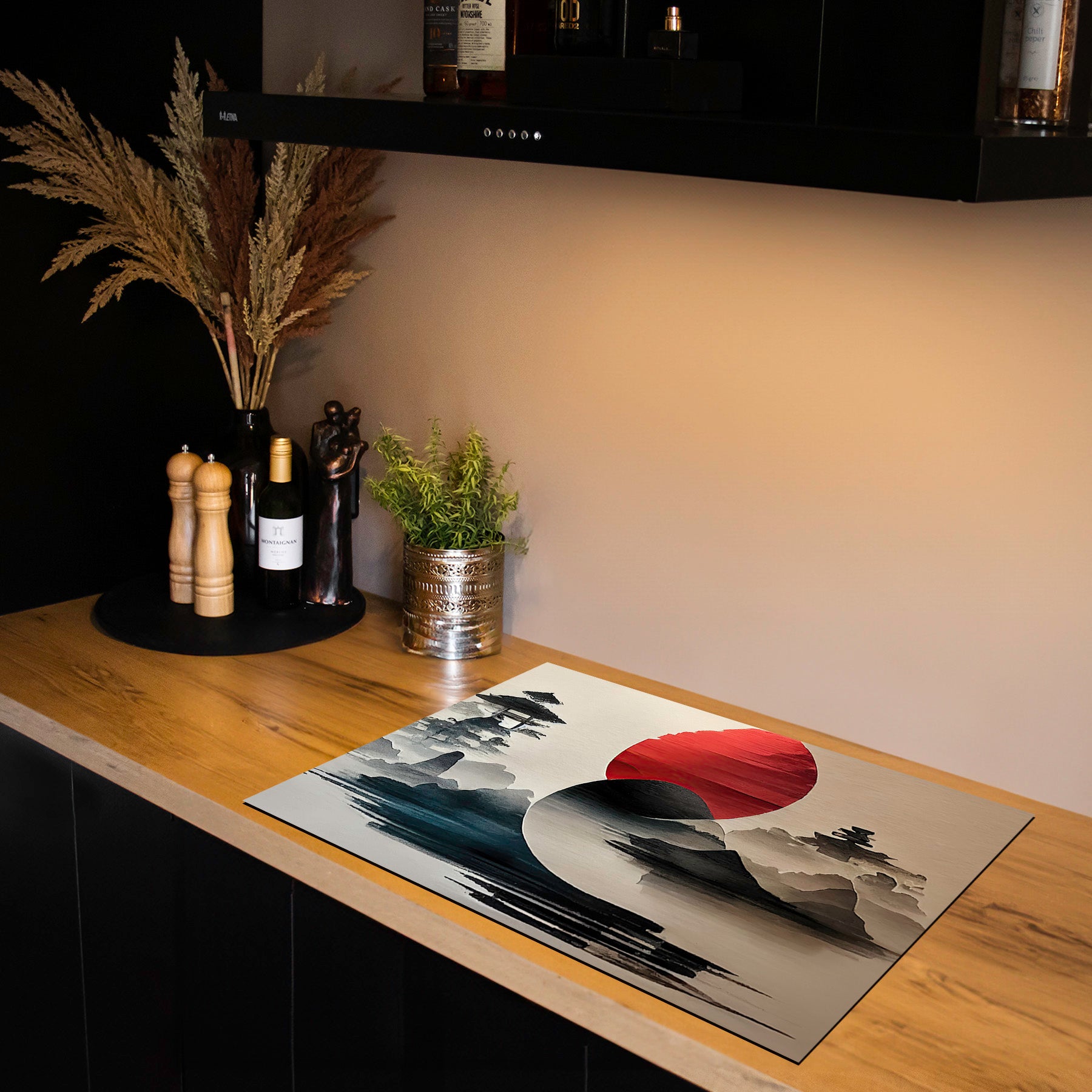 Inductiebeschermer - Japandi - Zen Horizon