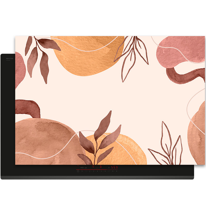 Protection induction - Abstrait - Motifs nervurés - Noir