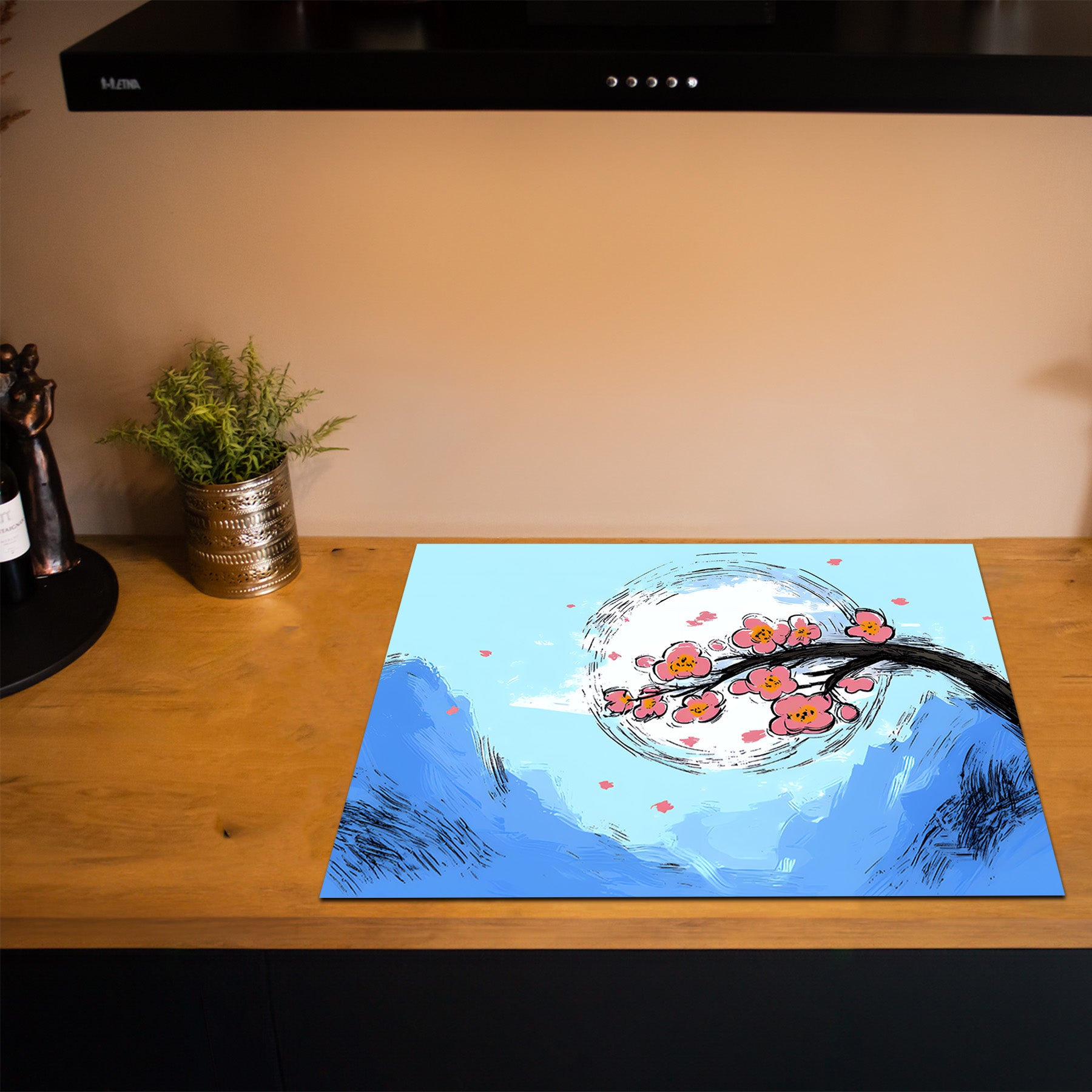 Inductiebeschermer - Japandi - Blossom Breeze