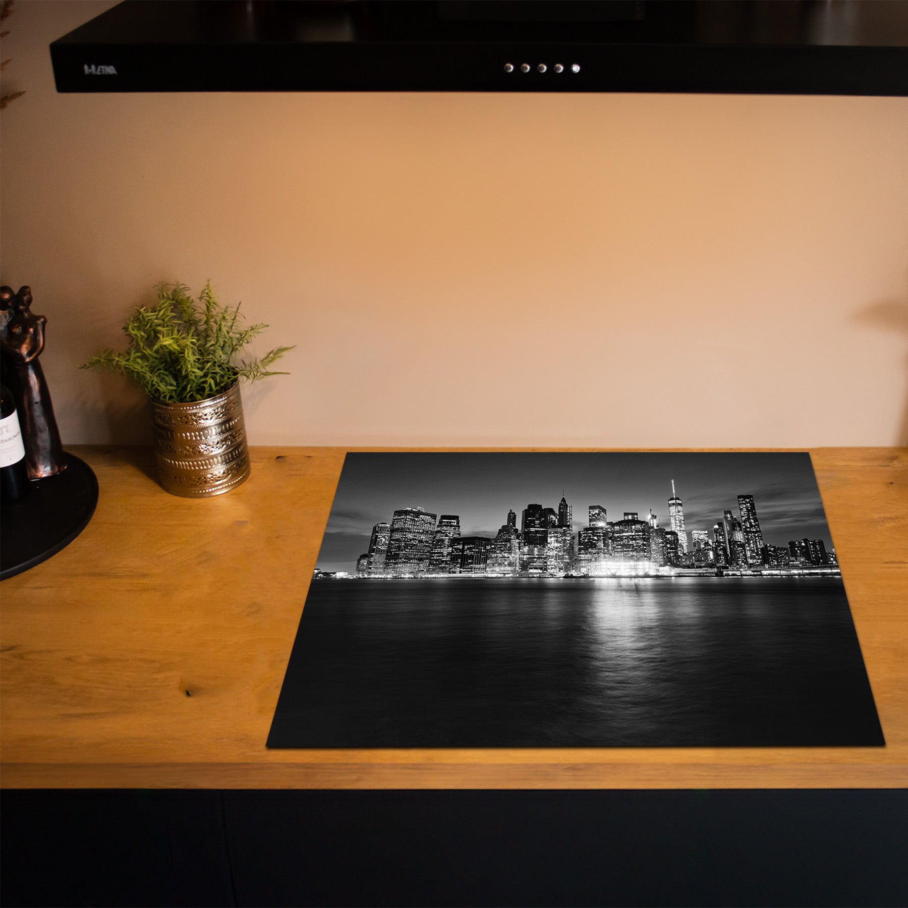 Inductiebeschermer - Skyline - Stedelijke Reflectie