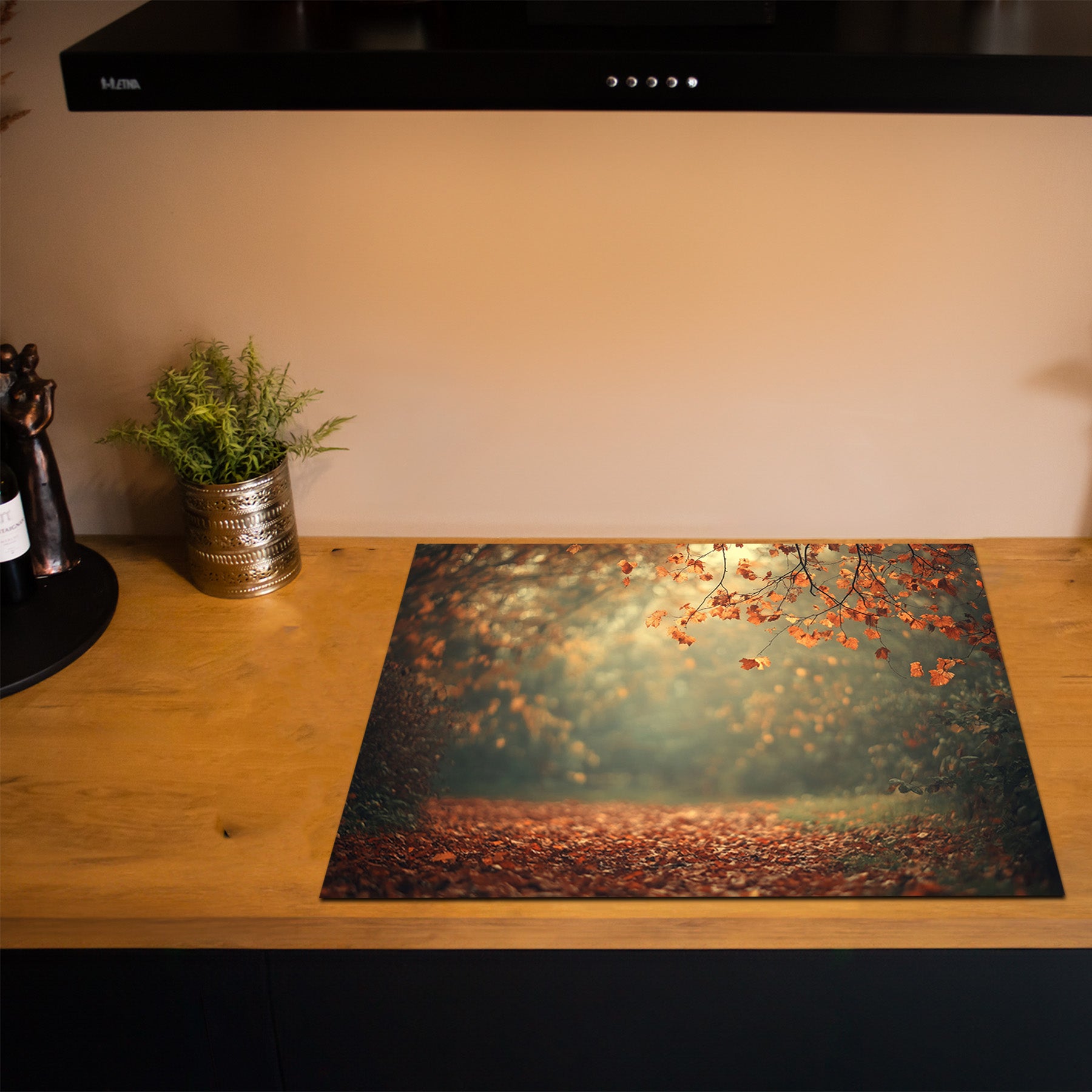 Inductiebeschermer - Herfst - Gouden Herfstpad