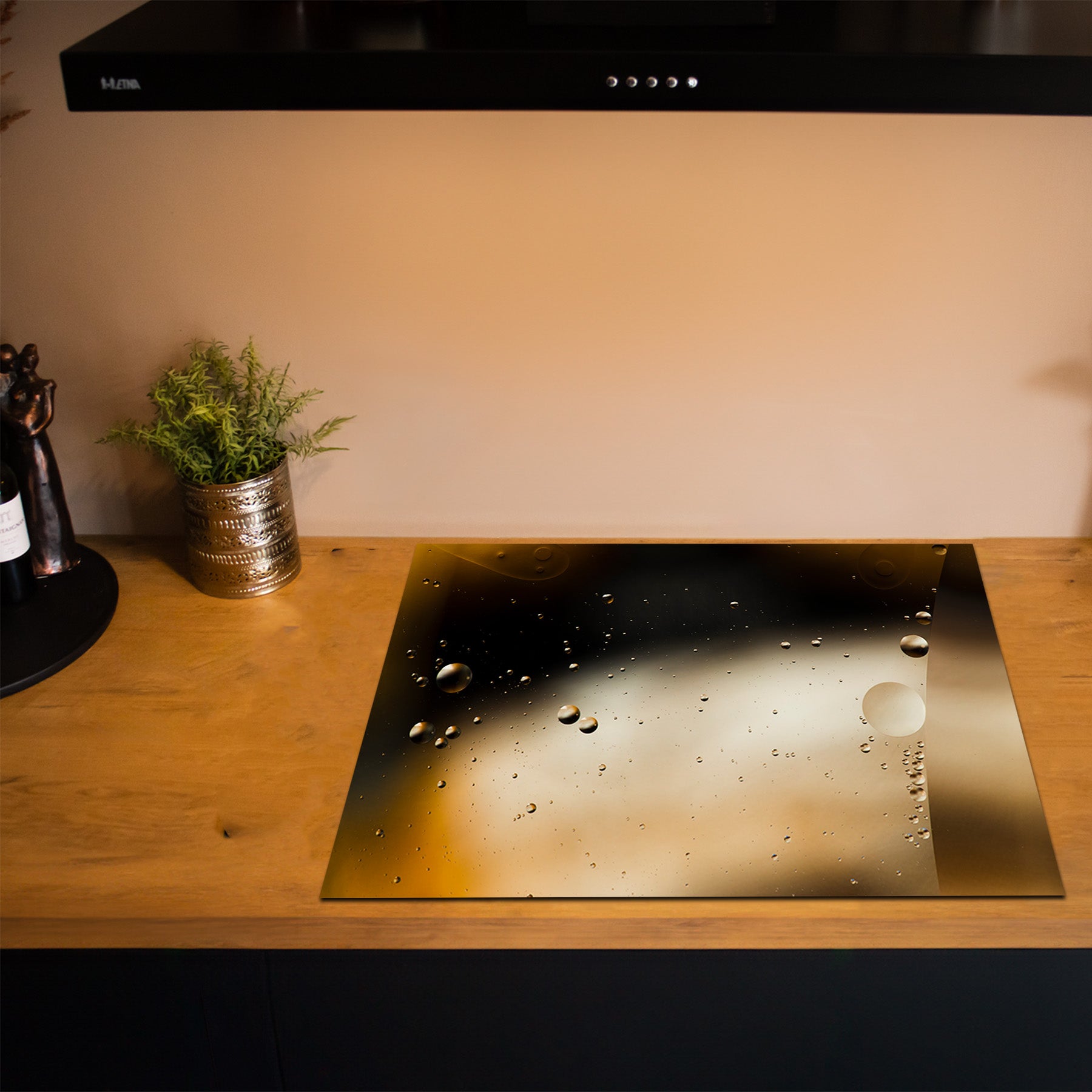Inductiebeschermer - Smoked Glass - Sepia Condens