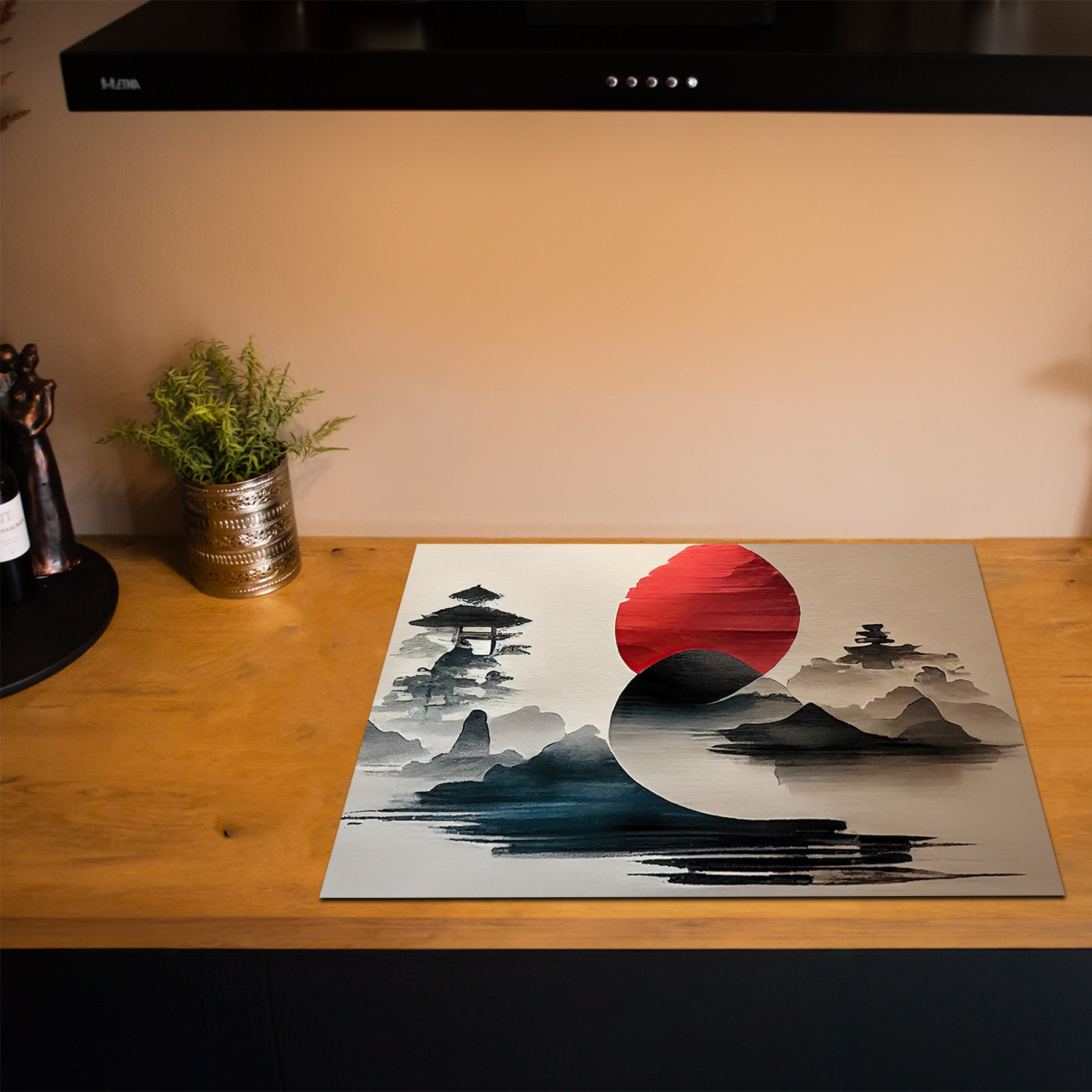 Inductiebeschermer - Japandi - Zen Horizon