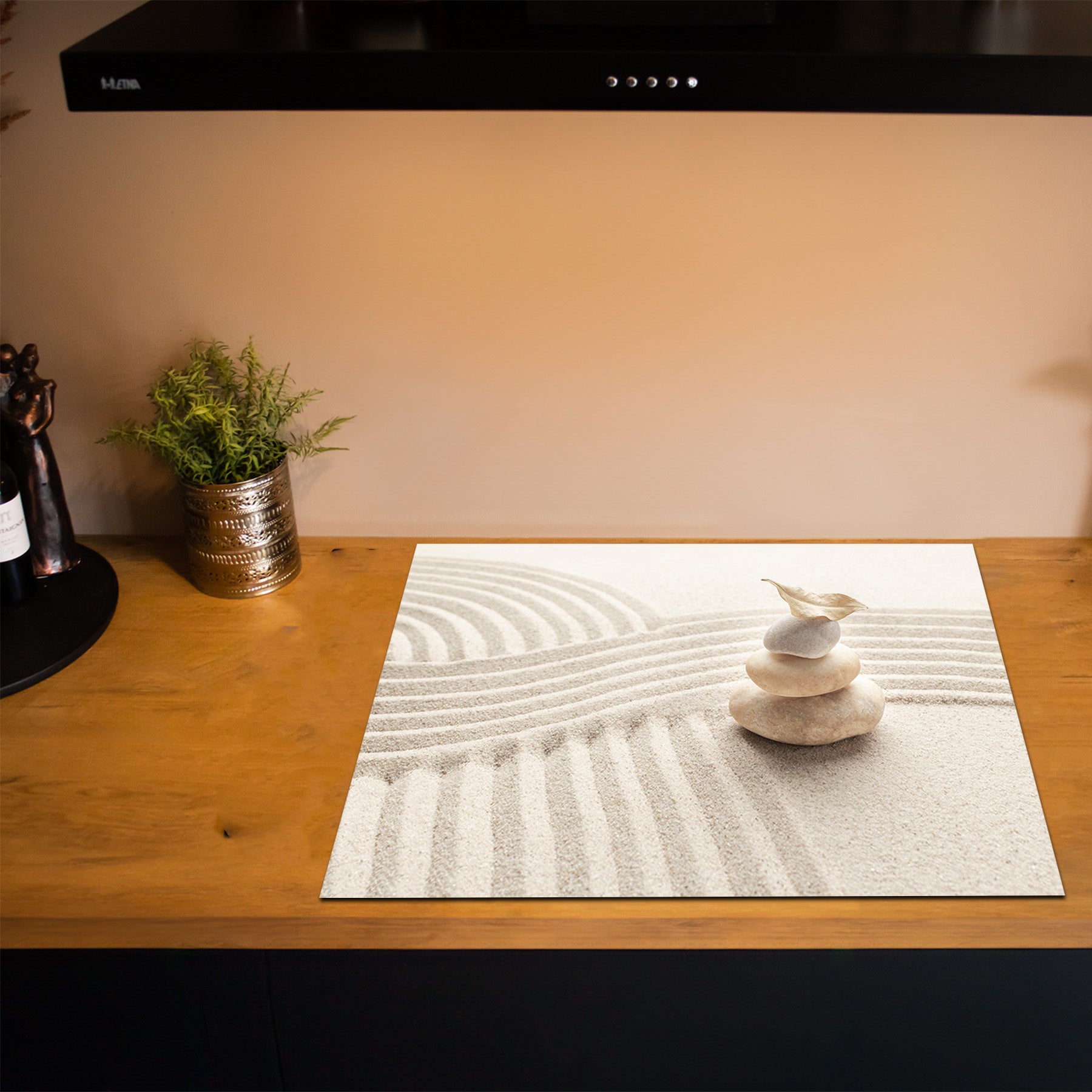 Inductiebeschermer - Japandi - Zen Stones Calm