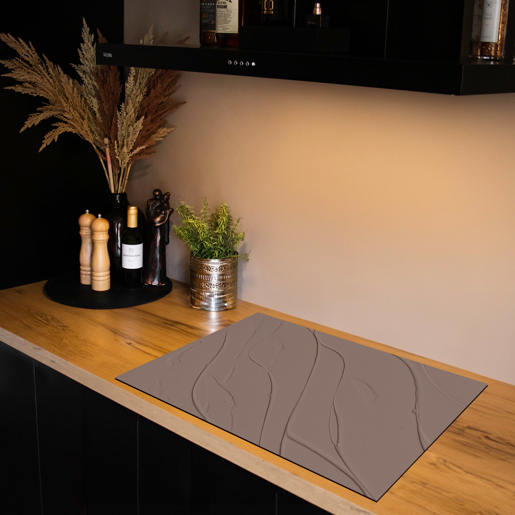 Inductiebeschermer - Minimal Texture - Klei Stroming