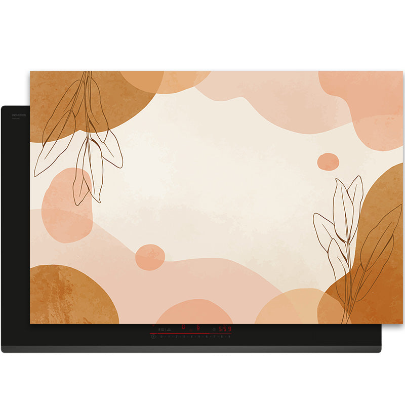 Protection induction - Abstrait - Motifs nervurés - Noir