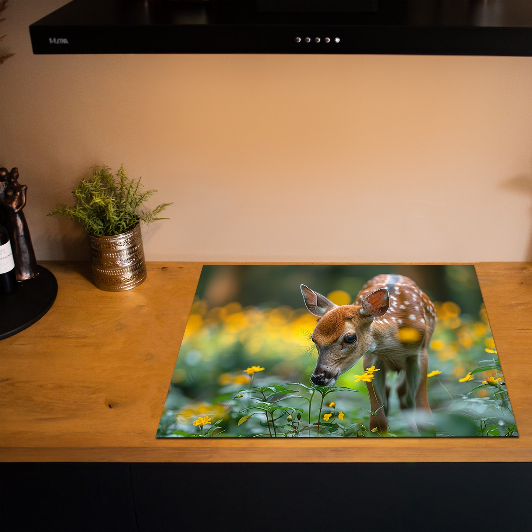 Herdabdeckplatte - Herbst - Frühling Wald