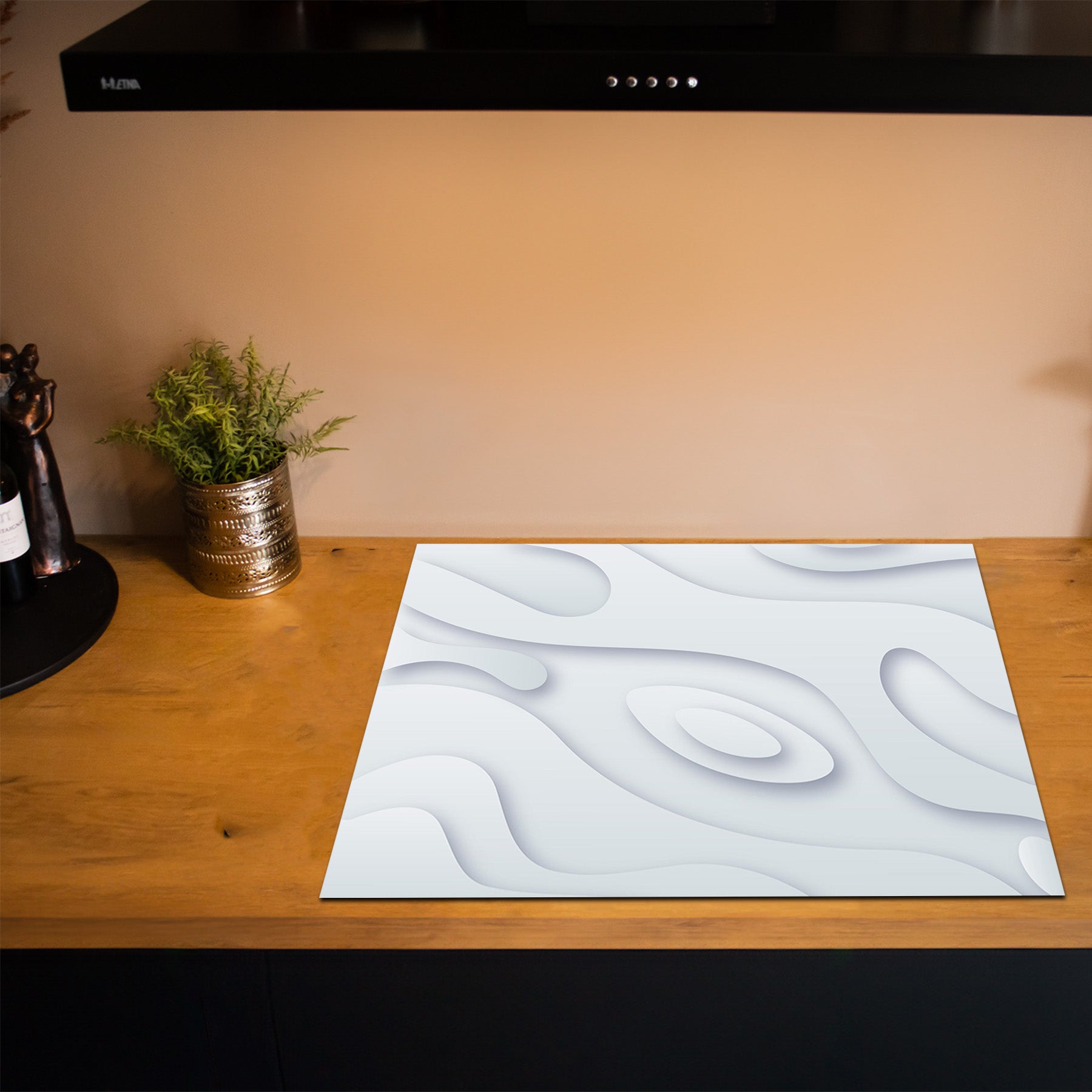 Inductiebeschermer - Minimal Texture - Arctische Vorm