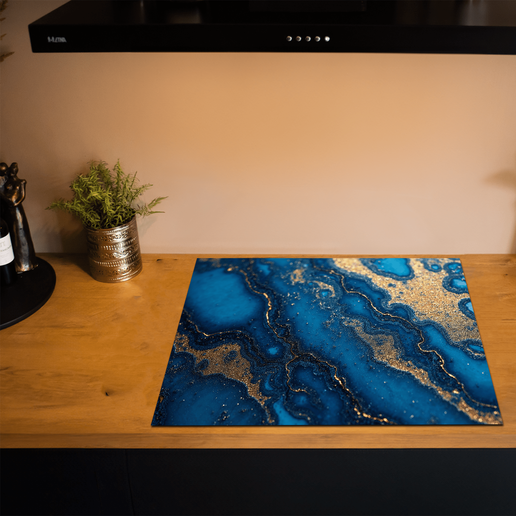 Inductiebeschermer - Marmer met Goud - Azure Royale - Inductiebeschermer