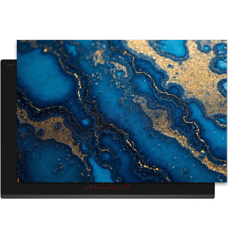 Inductiebeschermer - Marmer met Goud - Azure Royale - Inductiebeschermer