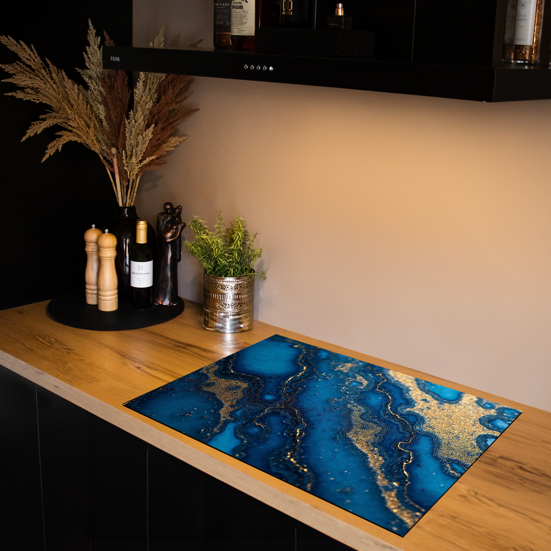 Induktionsschutz – Schwarz & Gold – Blau – Luxus – Krebs