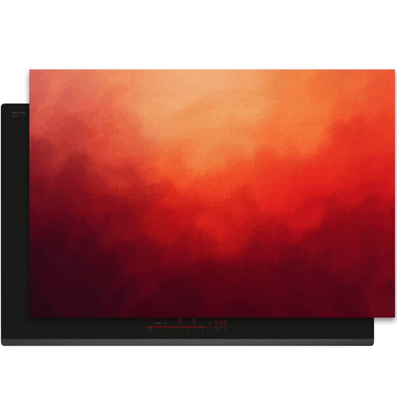 Inductiebeschermer - Colorfield - Crimson Drift - Inductiebeschermer