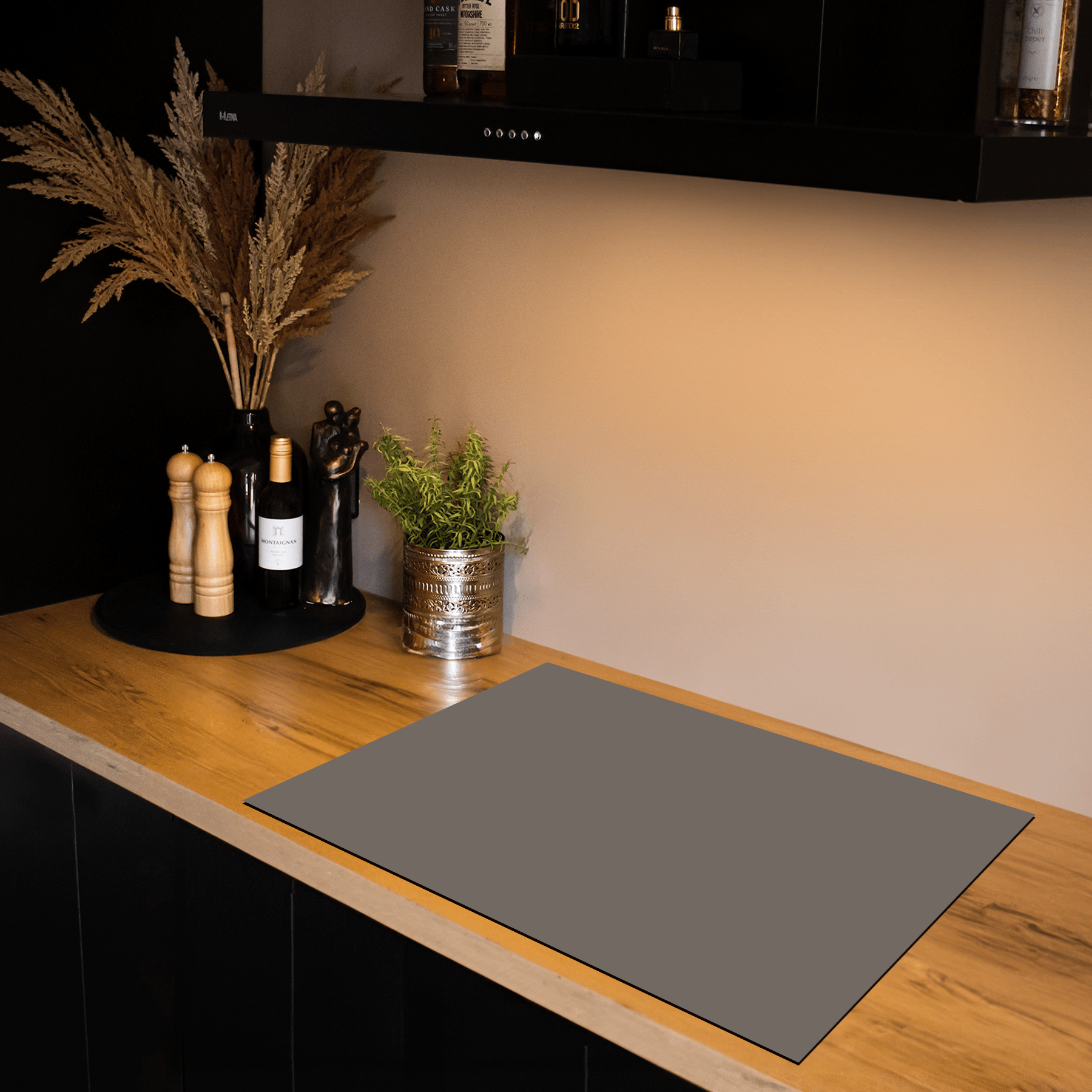 Inductiebeschermer - Effen - Aardetinten - Taupe - Inductie Maatje