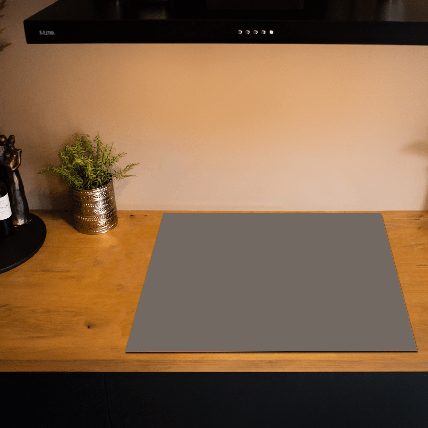 Inductiebeschermer - Effen - Aardetinten - Taupe - Inductie Maatje