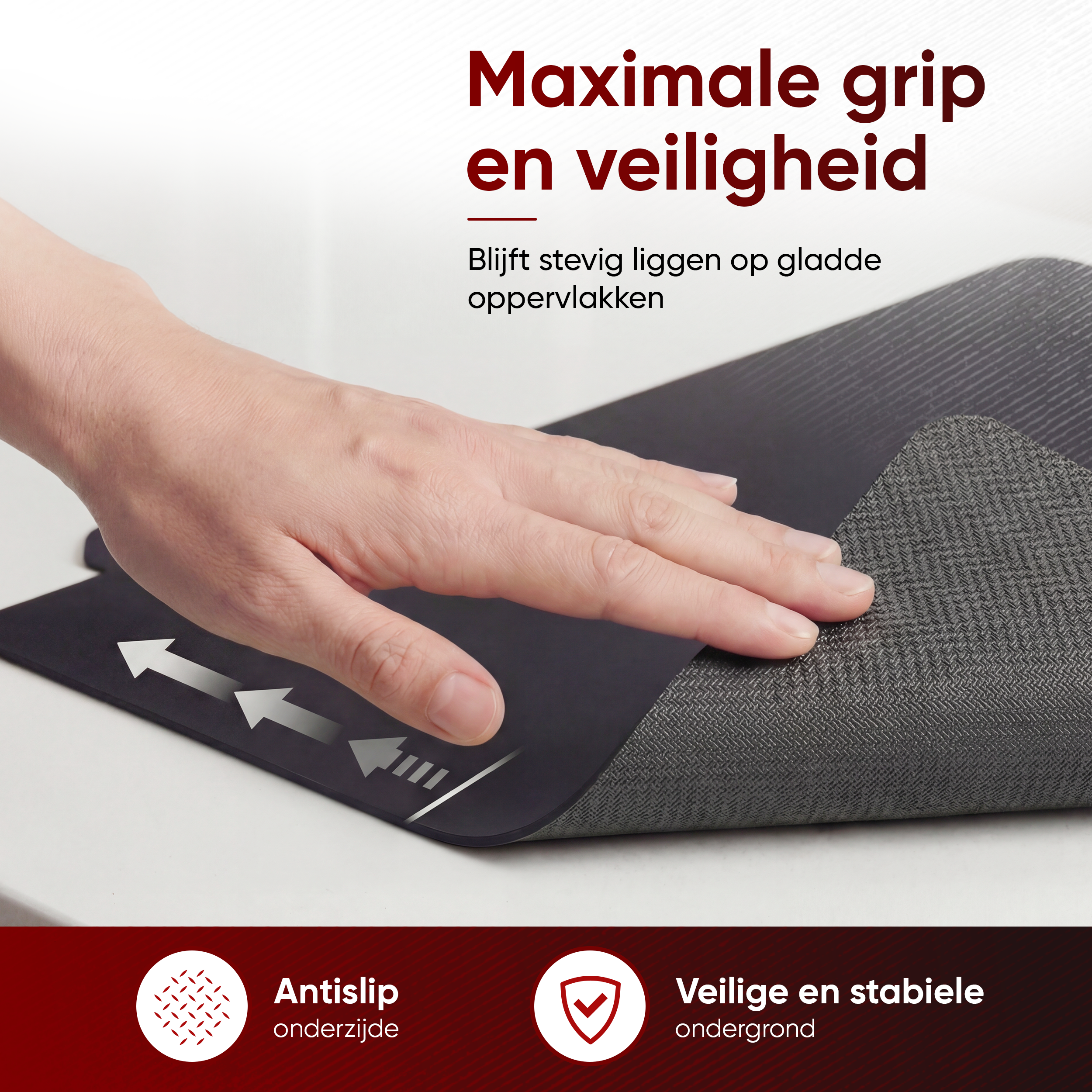 Inductiebeschermer - 2-in-1 - anti-slip - zwart