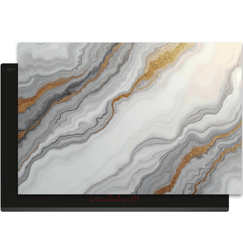 Inductiebeschermer - Marmer met Goud - Marble Dusk - Inductiebeschermer