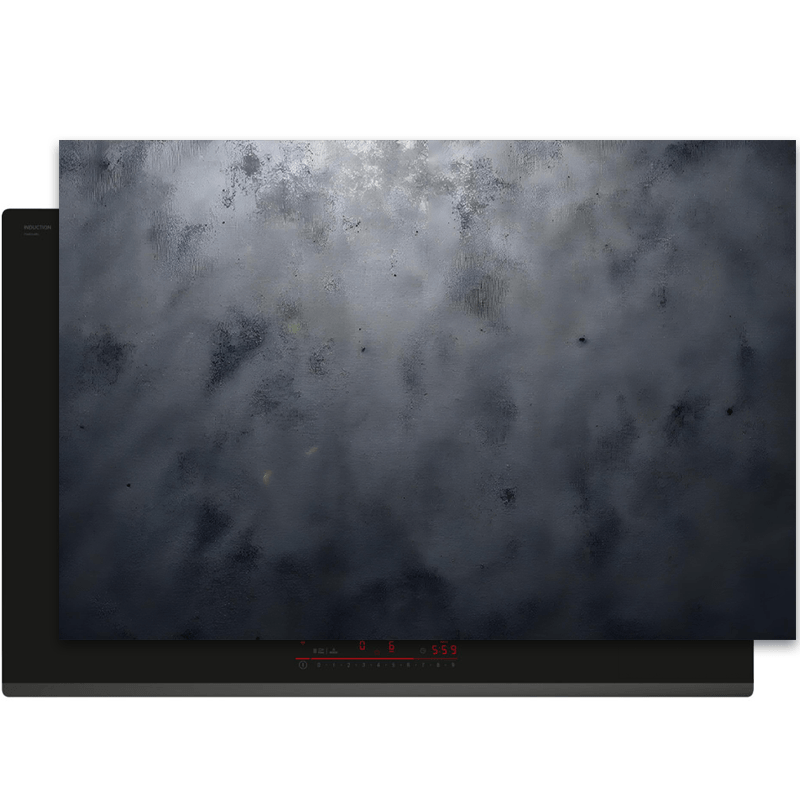 Inductiebeschermer - Beton - Textuur - Rustiek - Donkergrijs - Storm Veil - Inductiebeschermer