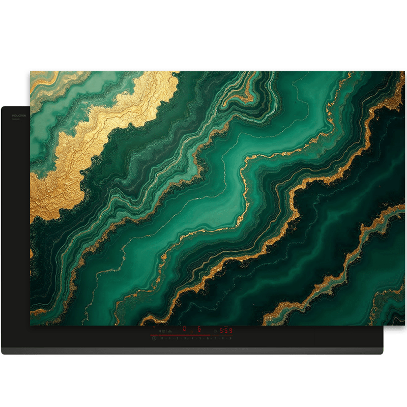Inductiebeschermer - Marmer met Goud - Verdant Luxe - Inductiebeschermer