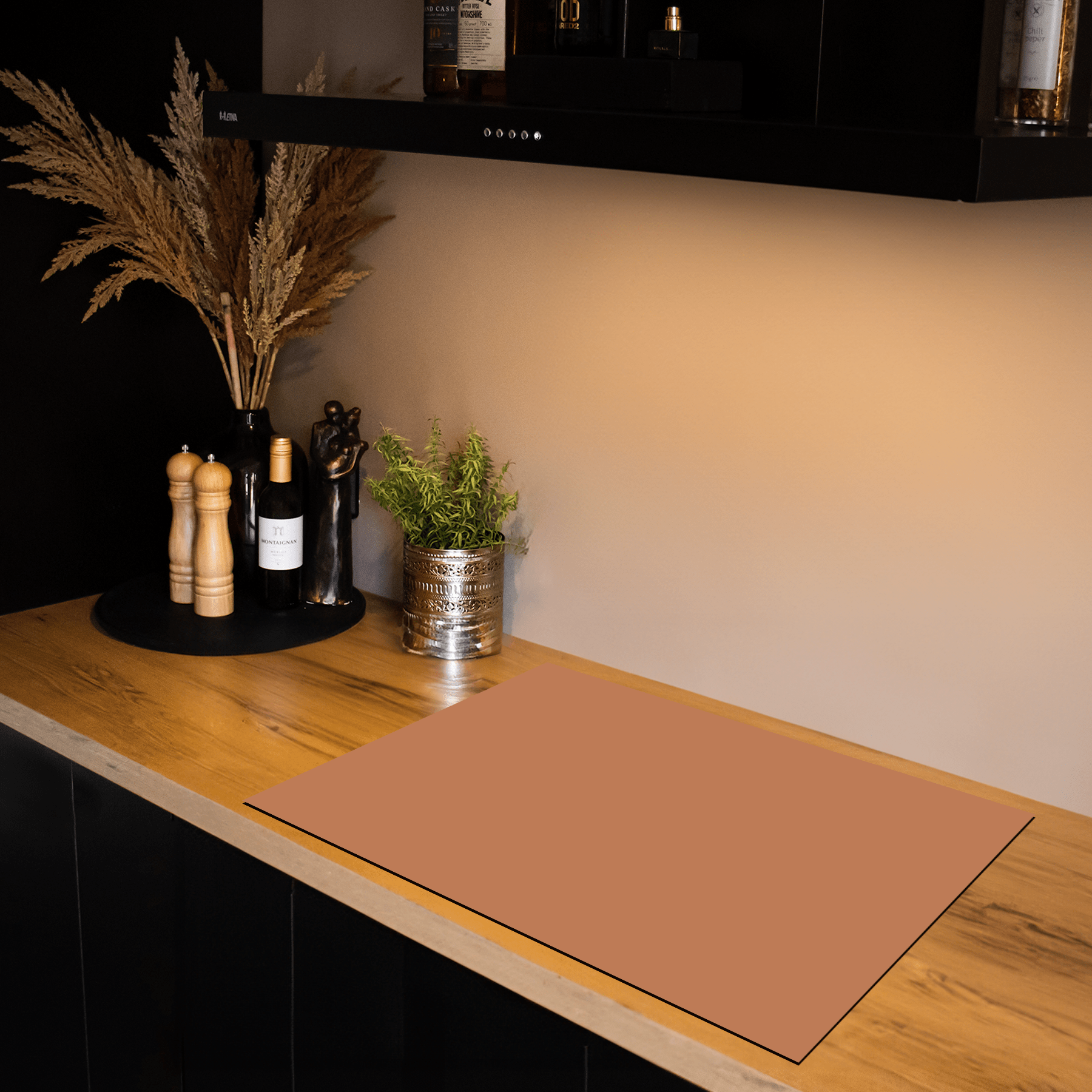 Inductiebeschermer - Effen - Aardetinten - Cognac - Inductie Maatje