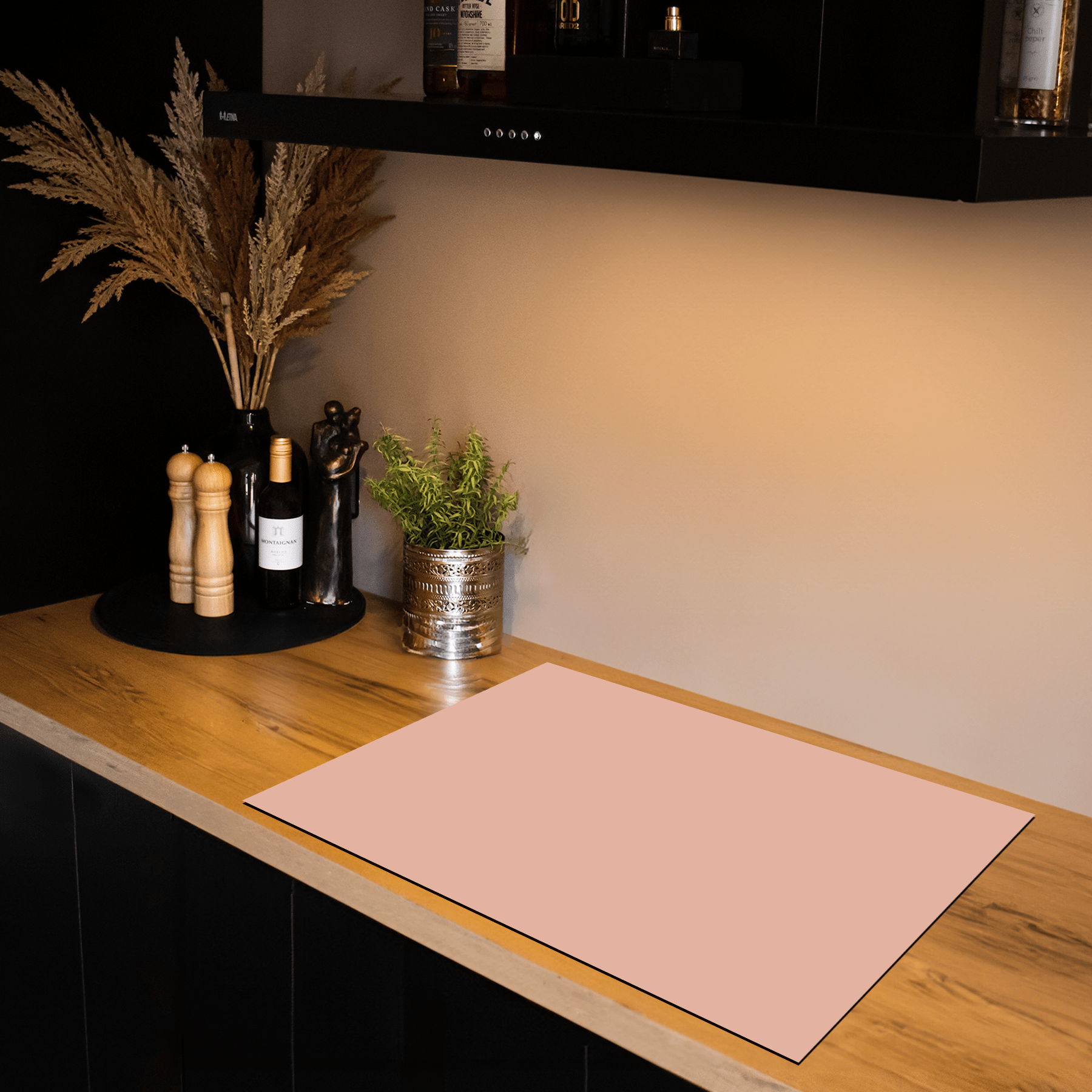 Inductiebeschermer - Effen - Aardetinten - Licht koraal - Inductie Maatje