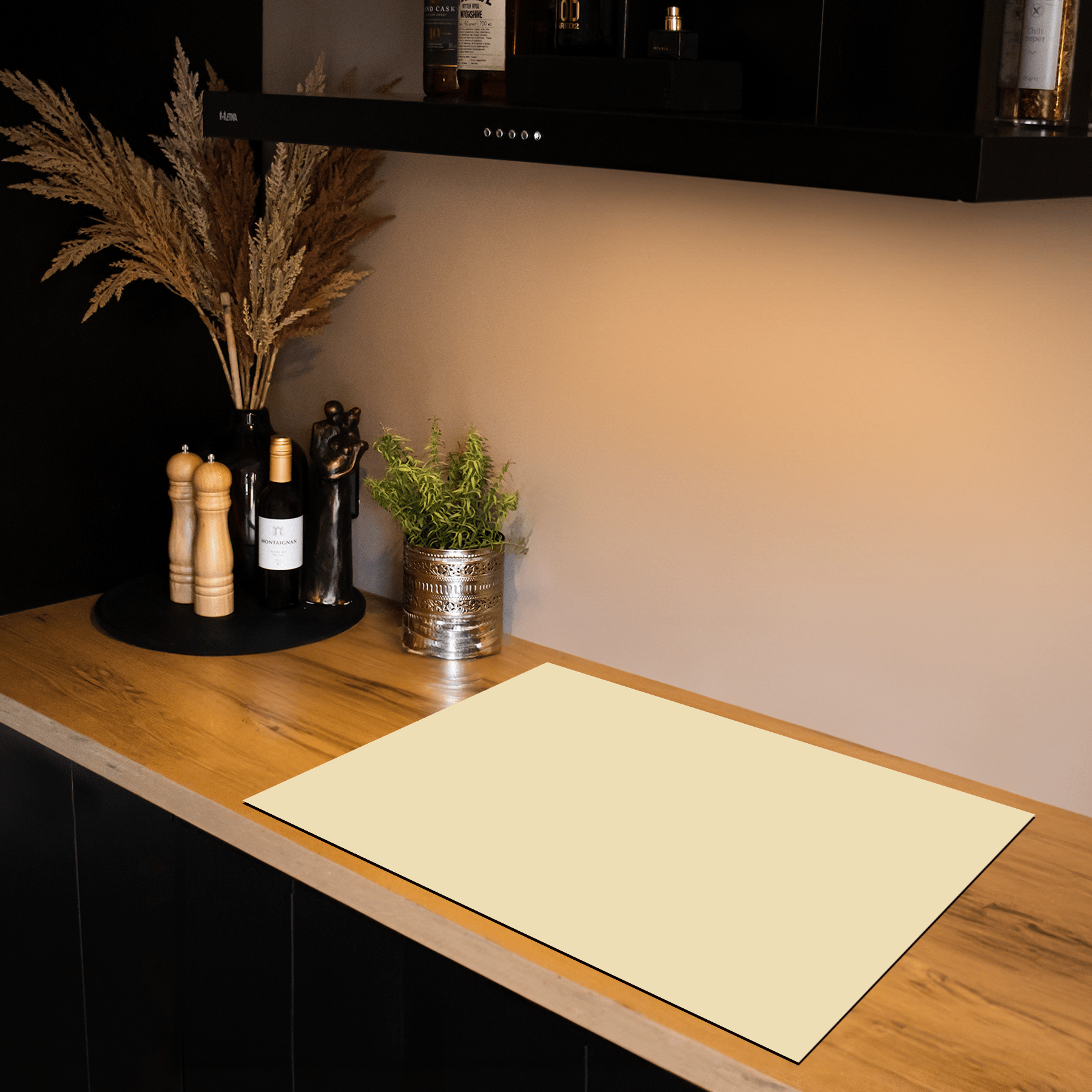 Inductiebeschermer - Effen - Aardetinten - Vanille - Inductie Maatje