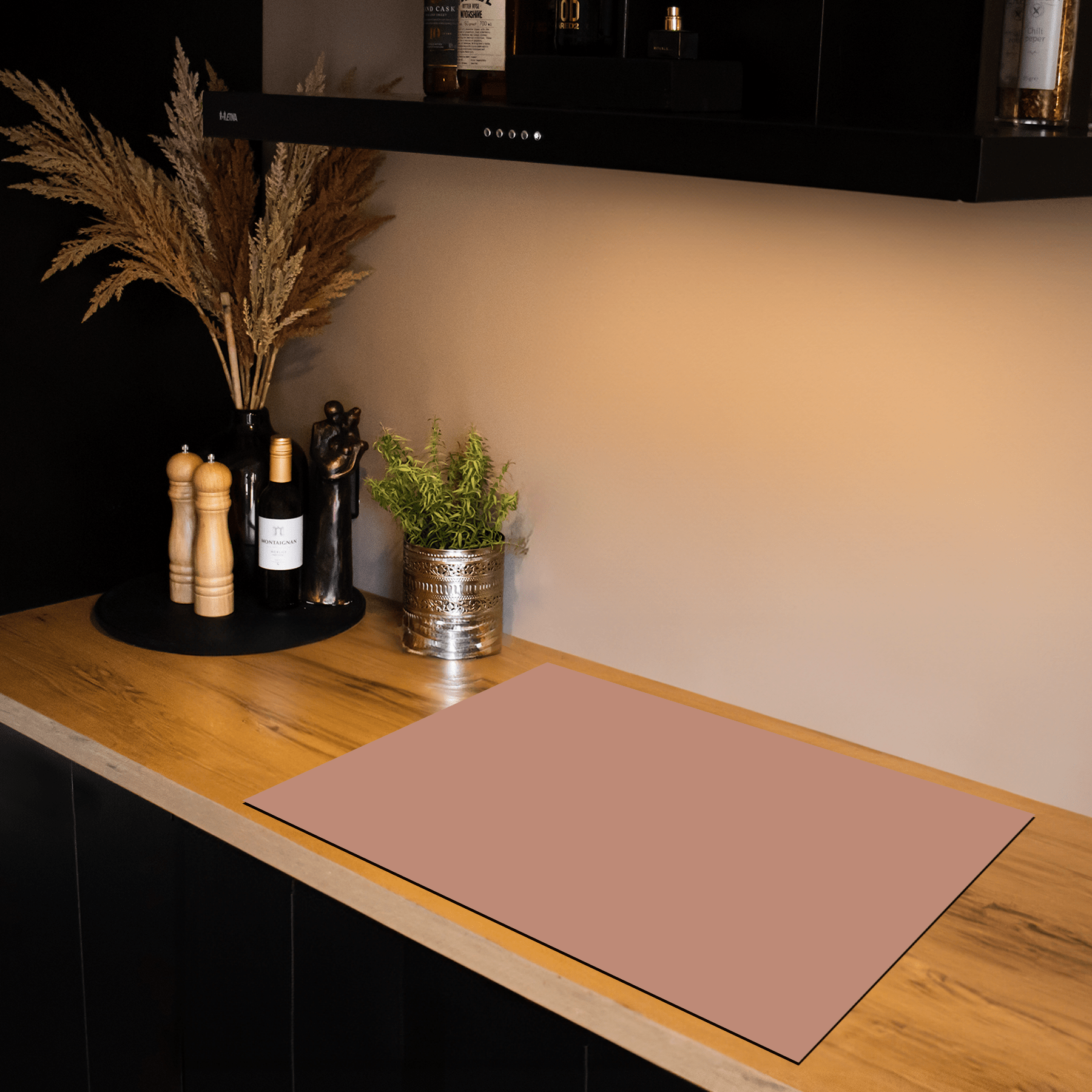 Inductiebeschermer - Effen - Aardetinten - Rosy Brown - Inductie Maatje