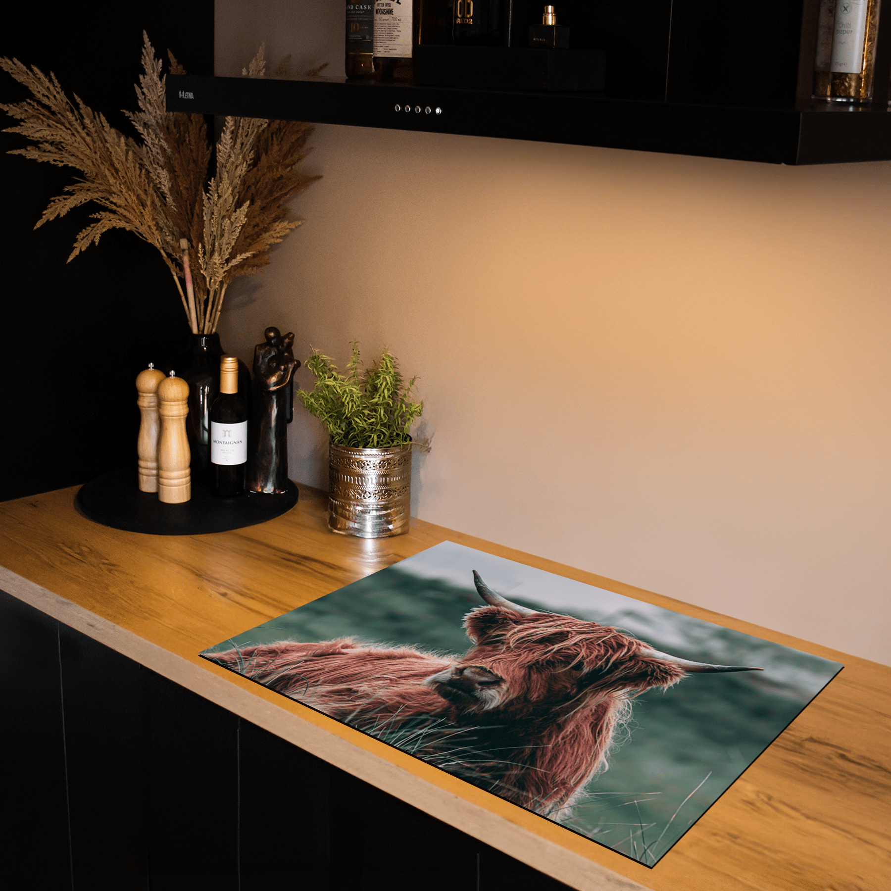 Inductiebeschermer - Schotse Hooglanders - Dieren - Close up - Bruin - Inductie Maatje