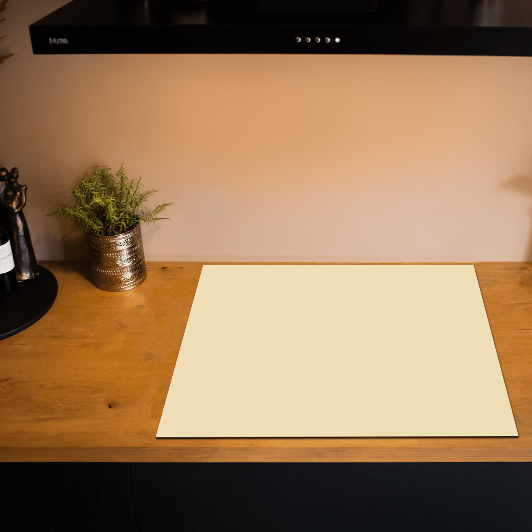 Inductiebeschermer - Effen - Aardetinten - Vanille - Inductie Maatje