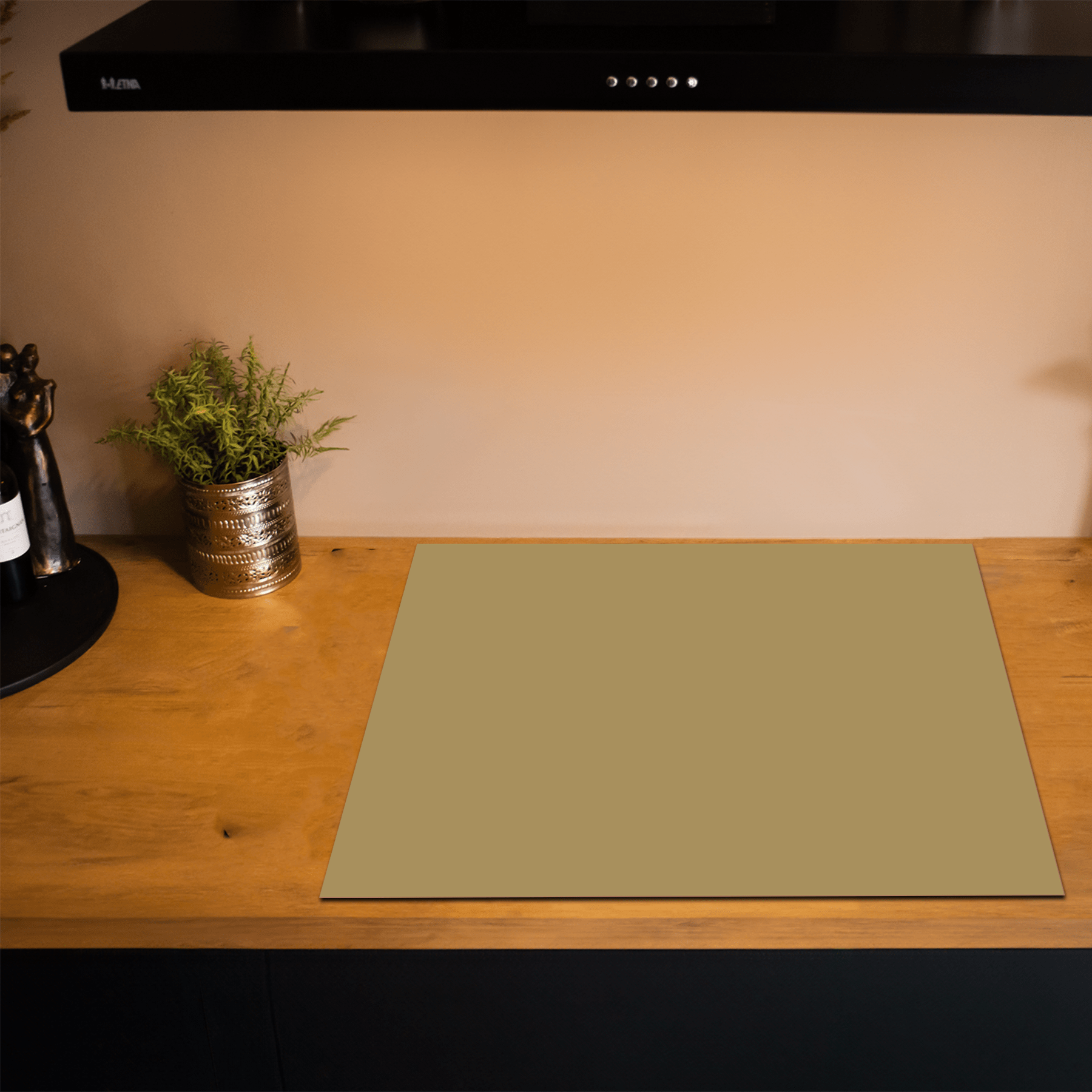 Inductiebeschermer - Effen - Aardetinten - Khaki - Inductie Maatje