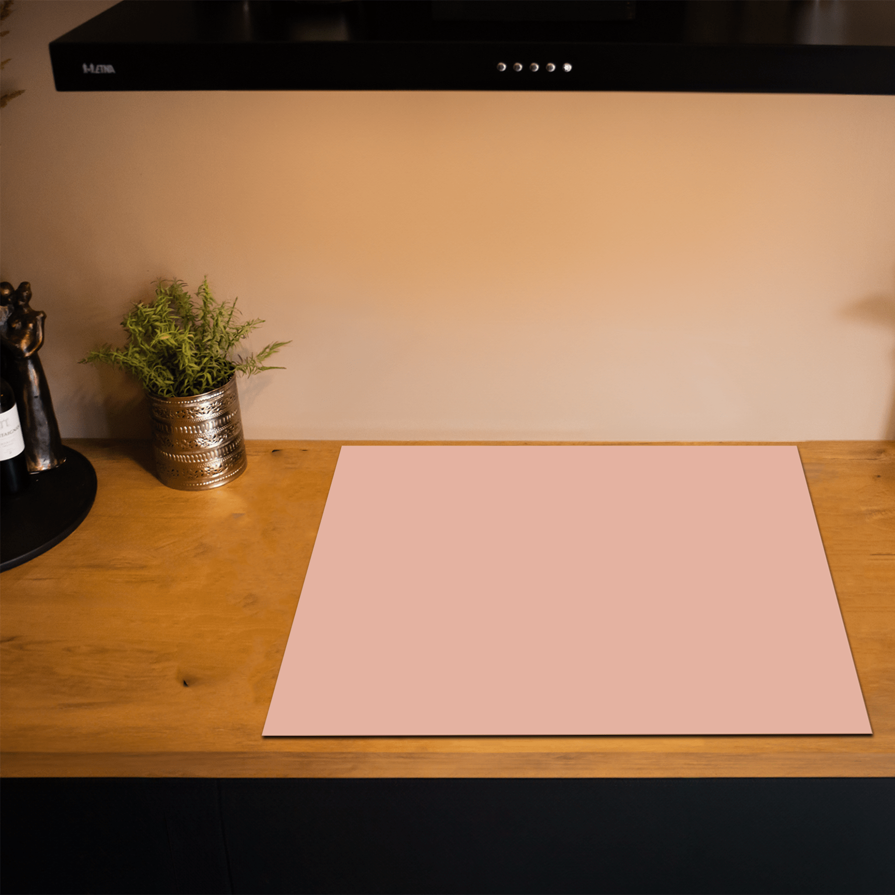 Inductiebeschermer - Effen - Aardetinten - Licht koraal - Inductie Maatje