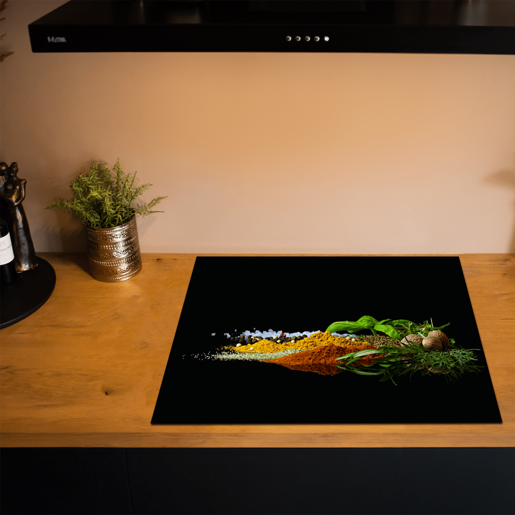 Inductiebeschermer - Kruiden - Specerijen - Eten - Peper - Zwart - Inductie Maatje