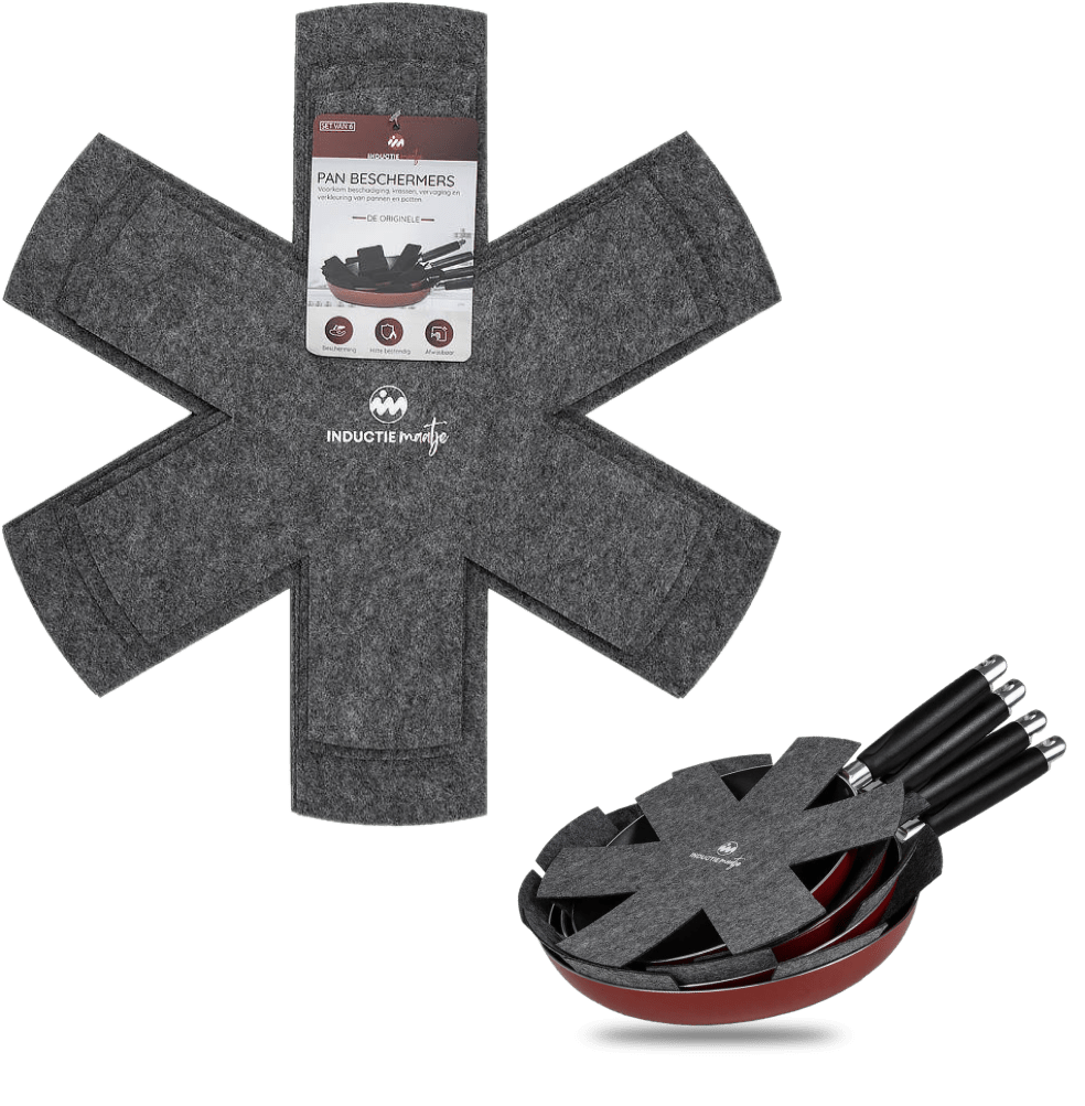 Panbeschermers - 6 stuks - grijs - Inductie Maatje