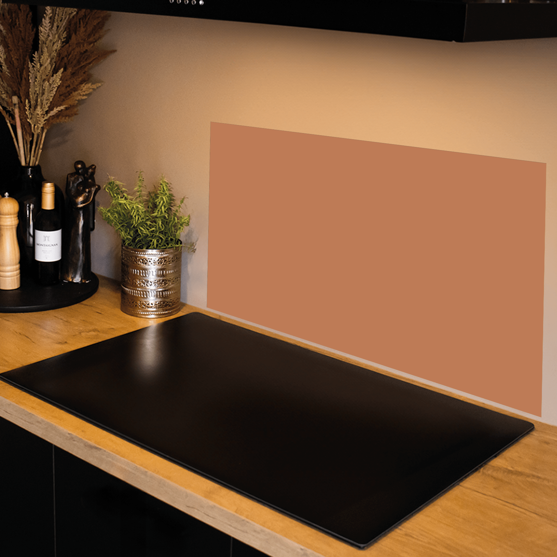 Keuken Spatscherm - Effen - Aardetinten - Cognac - keuken spatscherm