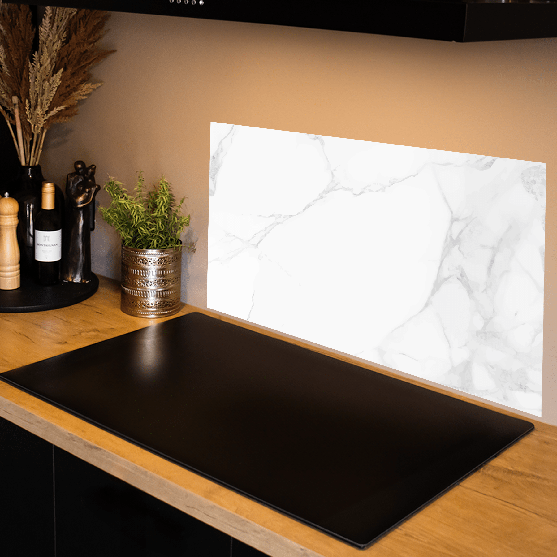 Keuken Spatscherm - Marmer - Carrara - Wit - Grijze tinten - keuken spatscherm