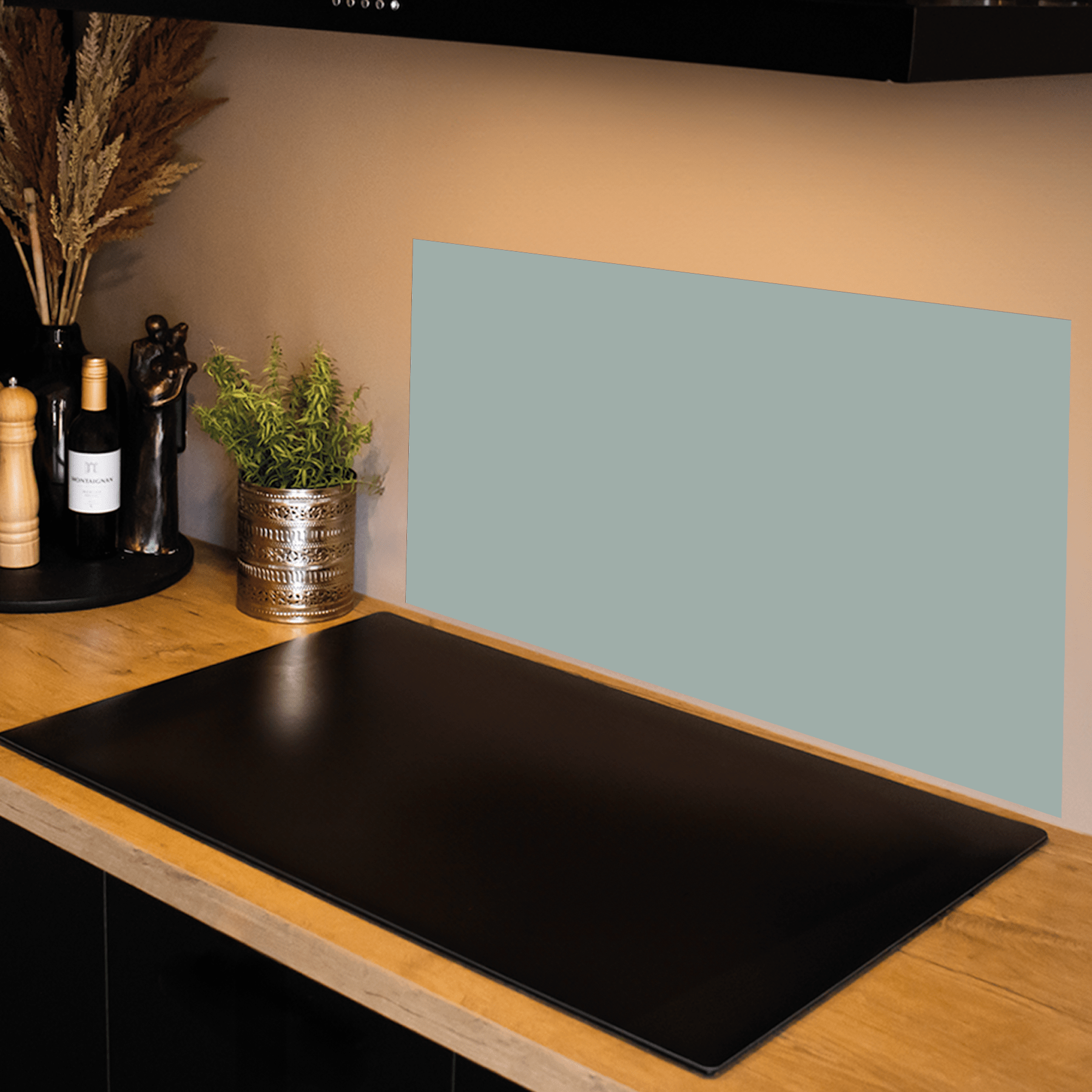 Keuken Spatscherm - Effen - Aardetinten - Zacht olijfgroen - keuken spatscherm