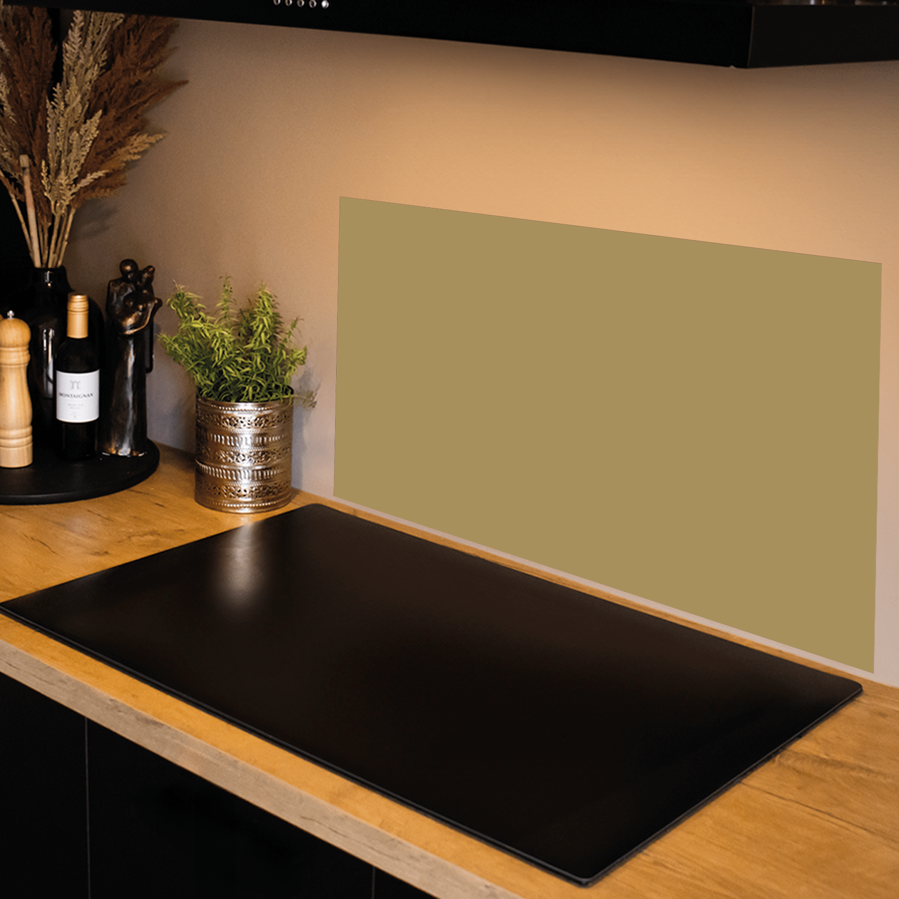 Keuken Spatscherm - Effen - Aardetinten - Khaki - keuken spatscherm