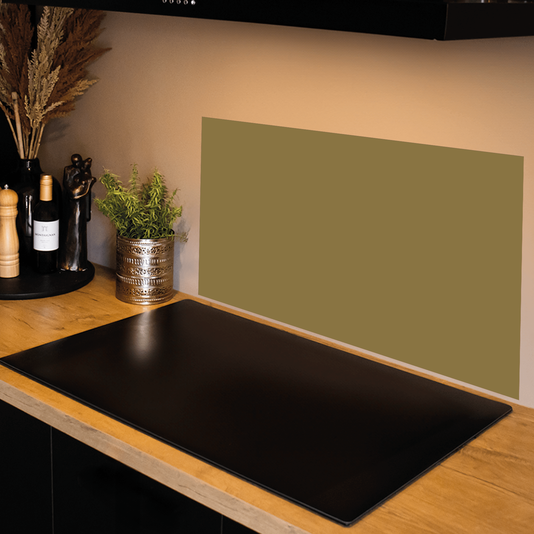 Keuken Spatscherm - Effen - Aardetinten - Olijfgroen - keuken spatscherm