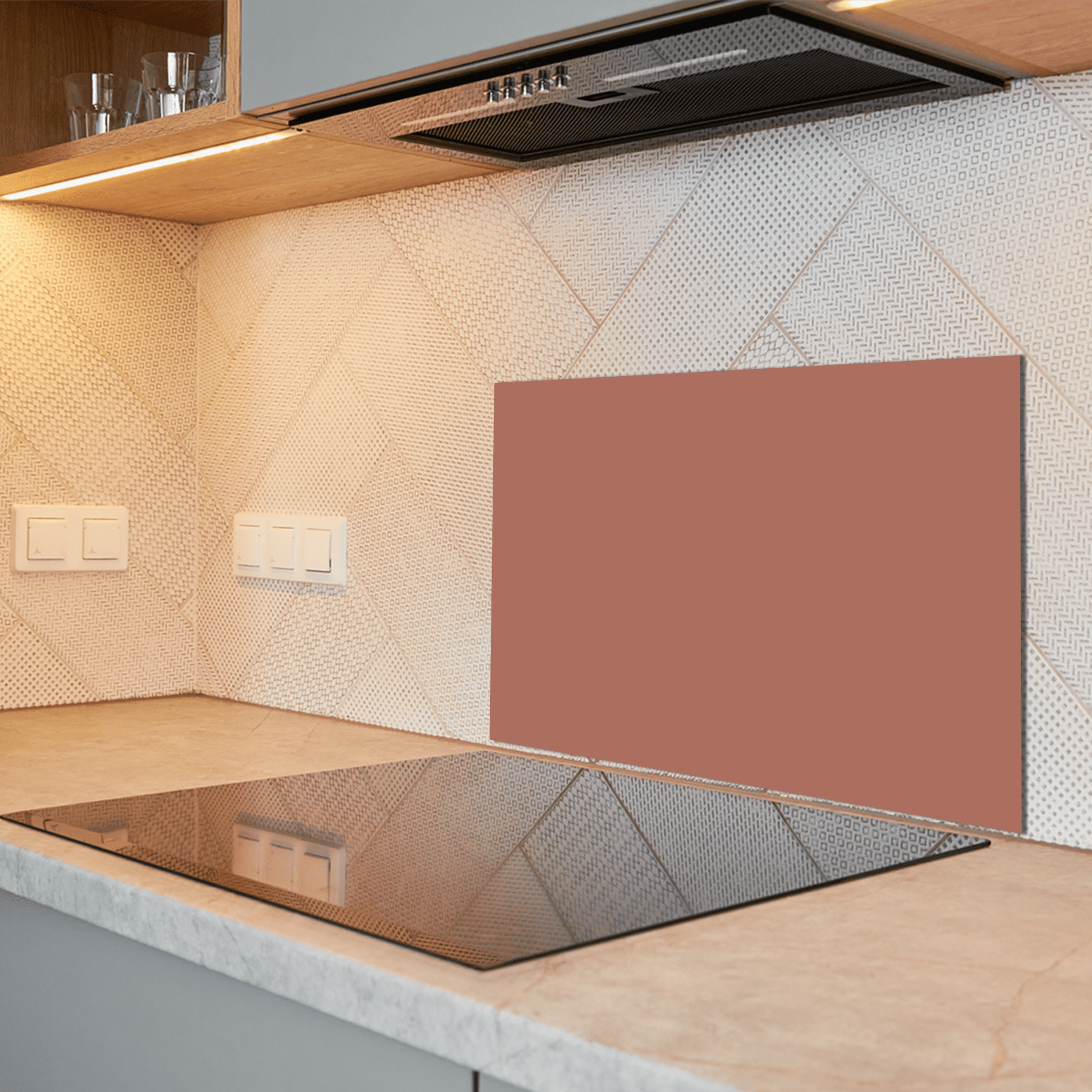 Keuken Spatscherm - Effen - Aardetinten - Terra Cotta - keuken spatscherm