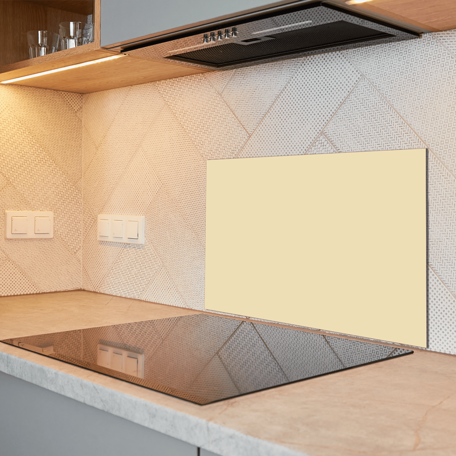 Keuken Spatscherm - Effen - Aardetinten - Vanille - keuken spatscherm