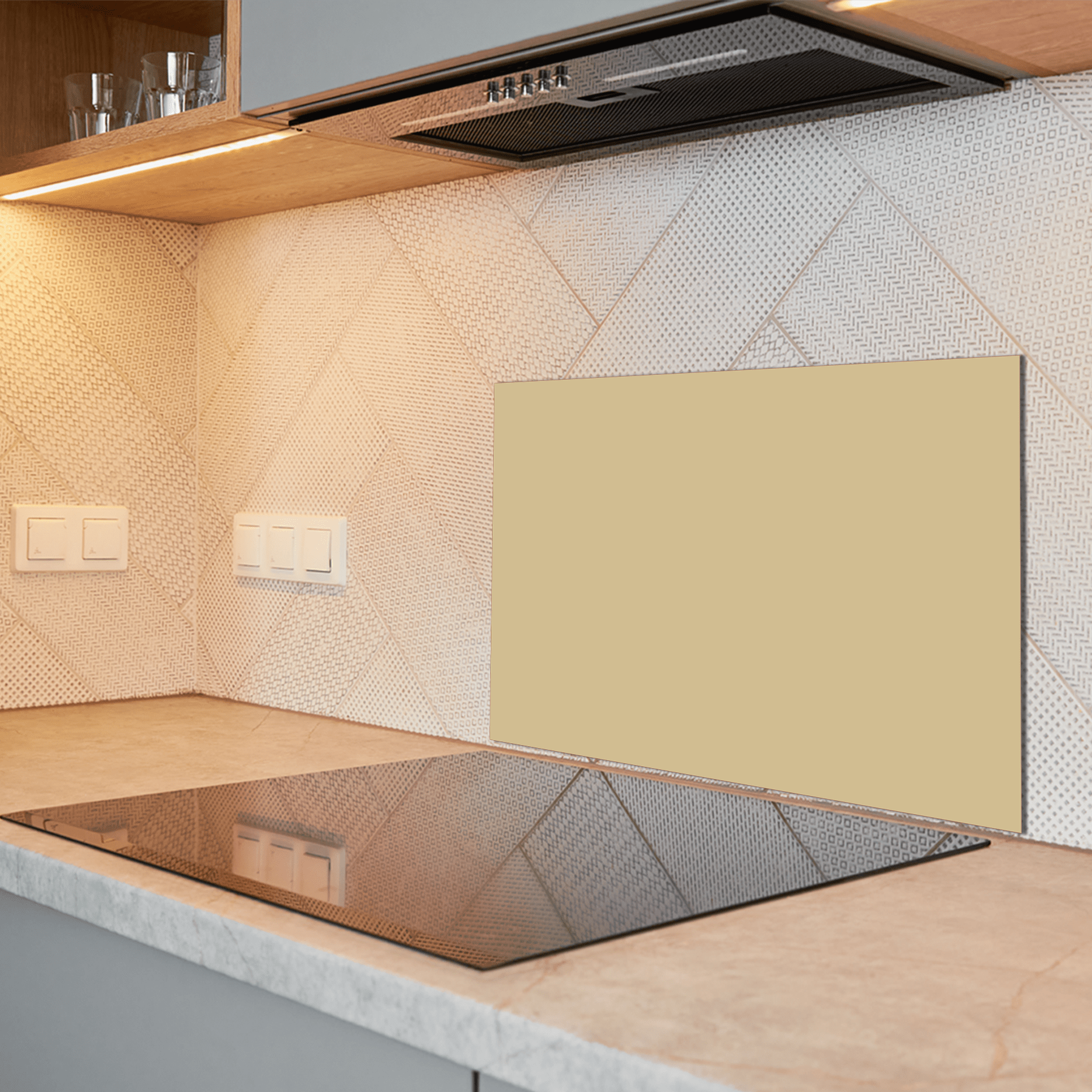 Keuken Spatscherm - Effen - Aardetinten - Licht Beige - keuken spatscherm