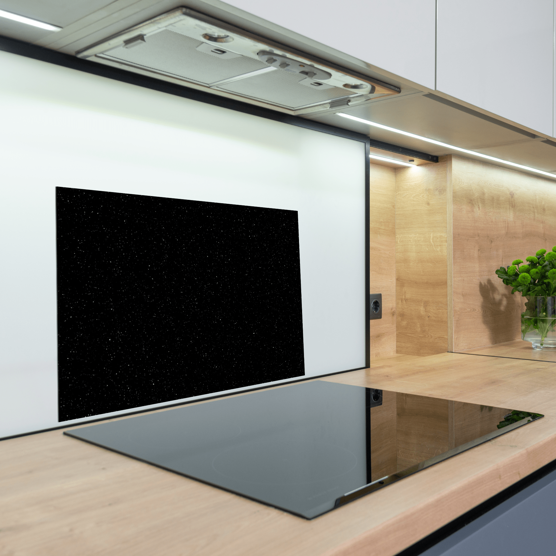 Keuken Spatscherm - Sterrenhemel - Zwart - Wit - keuken spatscherm