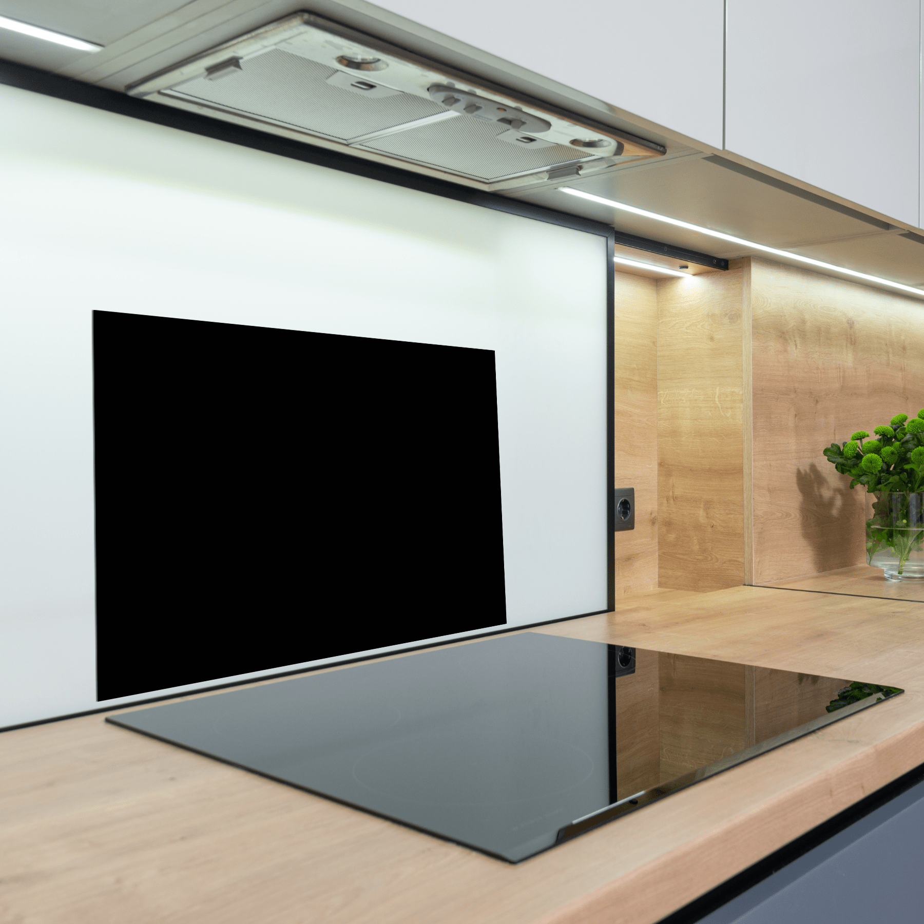 Keuken Spatscherm - Effen - Zwart - Donker - keuken spatscherm