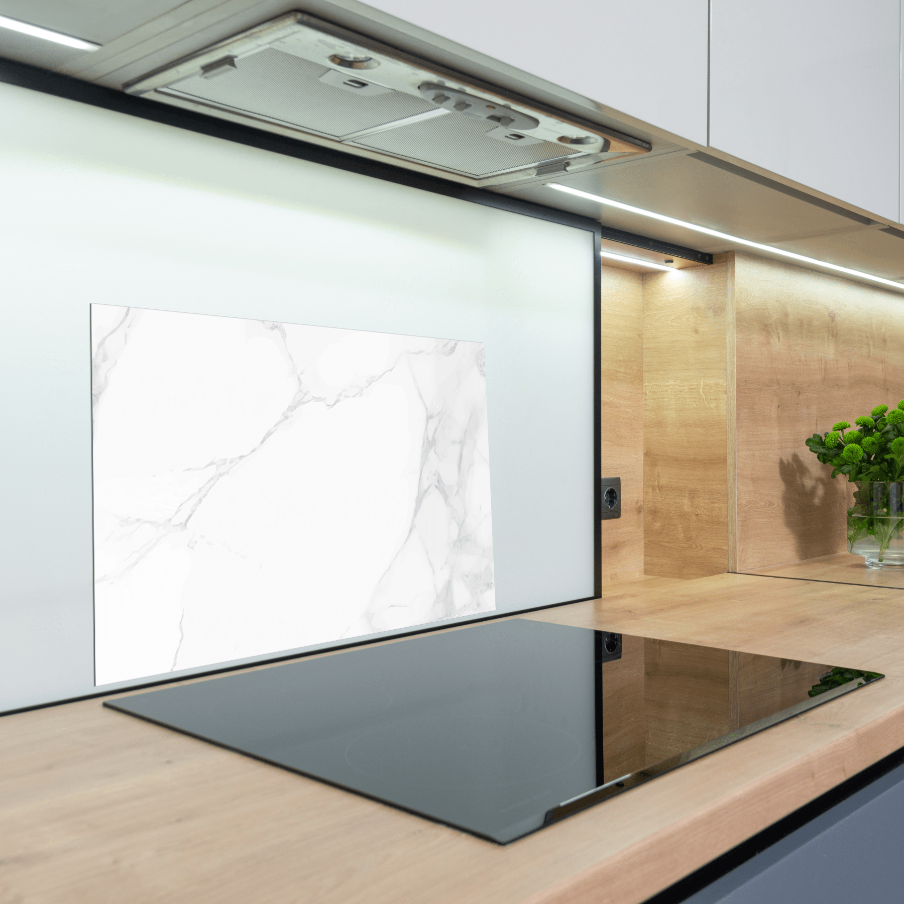 Keuken Spatscherm - Marmer - Carrara - Wit - Grijze tinten - keuken spatscherm